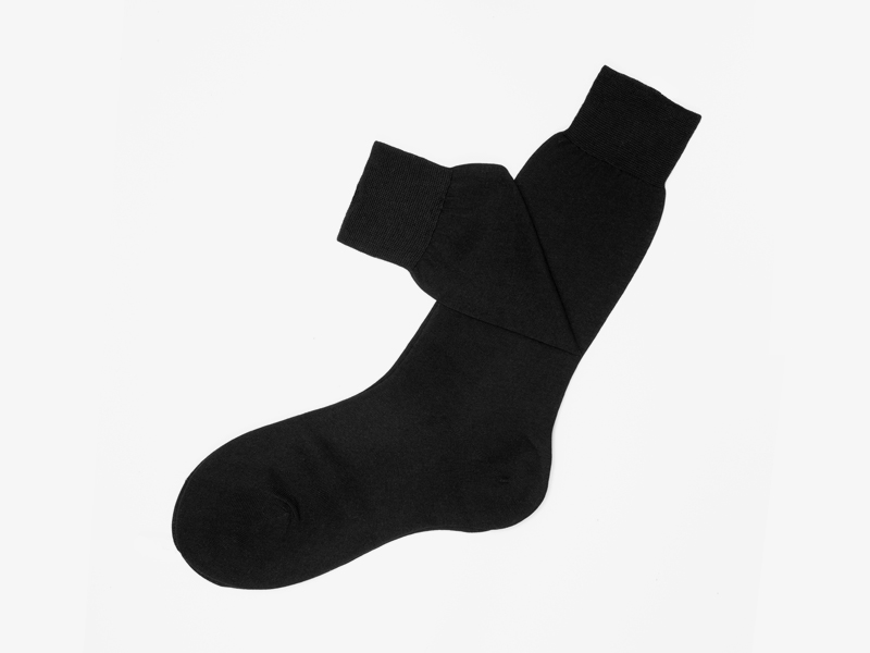 102)Чёрные носки Bresciani 1970 из 100% хлопка