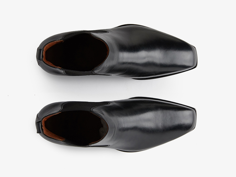 Чёрные мужские ботинки челси из кожи телёнка Per Nobile